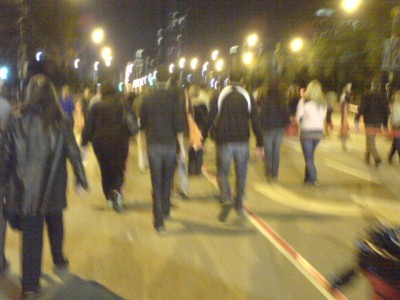 Walk to Chicago Obama Rally