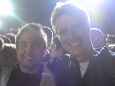 Joe and Russell at Obama Rally